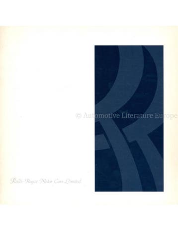 1992 ROLLS ROYCE PROGRAMMA BROCHURE ENGELS, Nieuw, Author