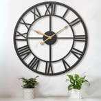 Tyme Wandklok Industrieel 34cm – Romeinse cijfers – Goed, Ophalen of Verzenden, Zo goed als nieuw