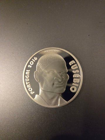Portugal. 7,50 Euro 2016 Eusebio Proof (Zonder