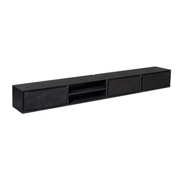 Zwevend tv meubel Ambiance Black | 240 cm | Starfurn, Ophalen of Verzenden, Nieuw
