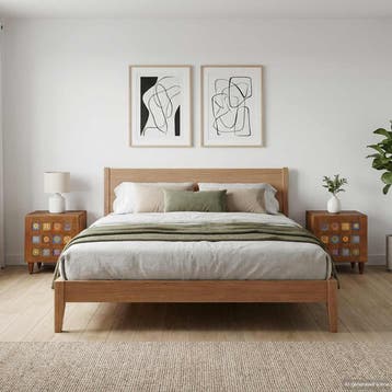vidaXL Nachtkastje 2 st Bruin 40 x 33 x 46 cm Massief Mango, Minder dan 45 cm, Verzenden, Nieuw, Minder dan 55 cm
