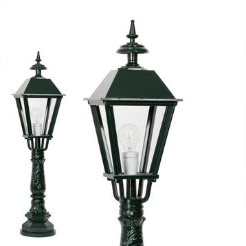 Tuinlantaarn Salford Aluminium E27 tuinlamp sokkel IP44, Verzenden, Nieuw