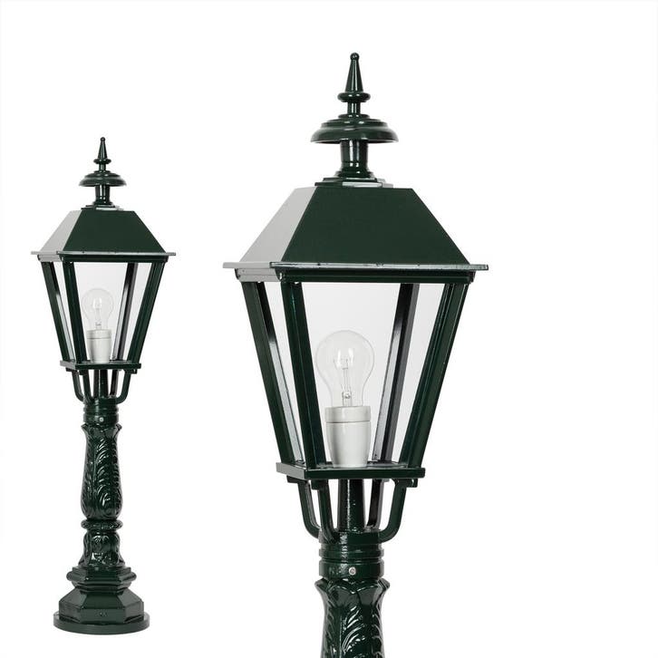 Tuinlantaarn Salford Aluminium E27 tuinlamp sokkel IP44, Tuin en Terras, Buitenverlichting, Verzenden