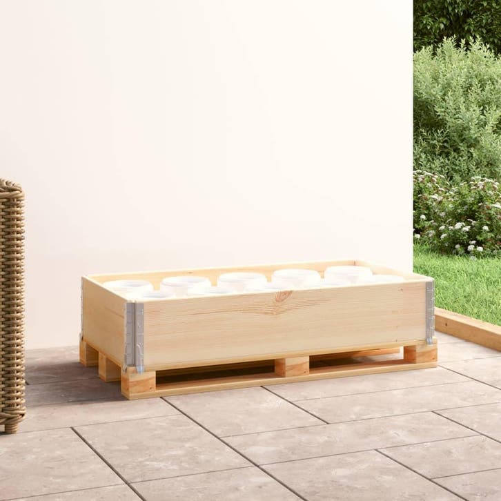 vidaXL Palletopzetrand 50x100 cm massief grenenhout, Zakelijke goederen, Partijgoederen en Retail | Verpakking en Verzending, Verzenden