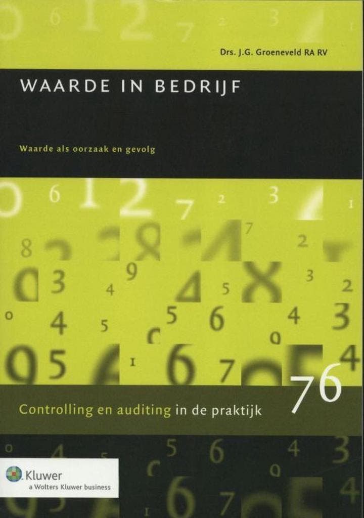9789013037890 Controlling in de praktijk 76 -   Waarde in..., Boeken, Schoolboeken, Zo goed als nieuw, Verzenden