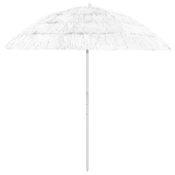 vidaXL Strandparasol Hawaï 240 cm wit, Verzenden, Nieuw, 2 tot 3 meter, Strandparasol