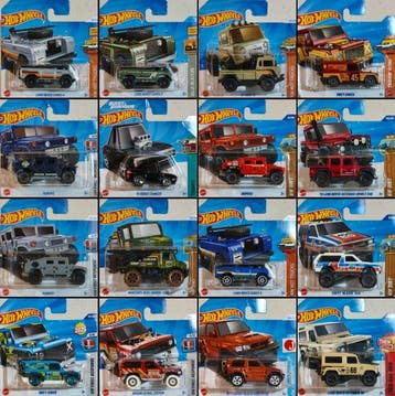Hot Wheels, OFF-ROAD/4X4 - 1:64 - Modelauto (16) - Mattel -, Nieuw