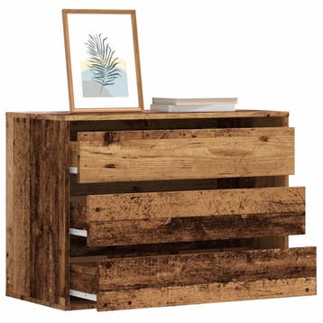 vidaXL Ladekast 80x41x58 cm bewerkt hout oud houtkleurig, Kinderen en Baby's, Verzenden, Nieuw