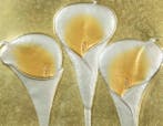 Calla Lilies in Gold Relief - Reliëf Hars, Goud - Japan