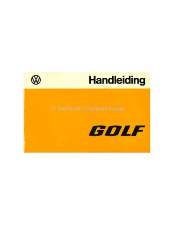1975 VOLKSWAGEN GOLF INSTRUCTIEBOEKJE NEDERLANDS