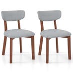 2dekans | Coast Set van 2 Eetkamerstoelen Grijs/Walnoot -, Ophalen of Verzenden, Zo goed als nieuw