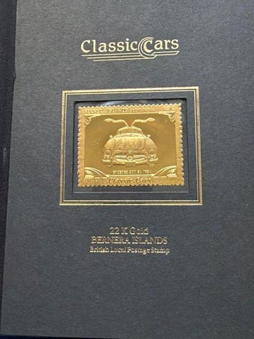 Bernera Islands. Gold medal Mercedes Benz 300 SL Classic, Postzegels en Munten