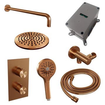 Brauer Copper Edition Thermostatische Regendoucheset Inbouw, Ophalen of Verzenden, Nieuw