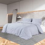 vidaXL Dekbedovertrekset 200x200 cm katoen grijs, Verzenden, Nieuw, Grijs