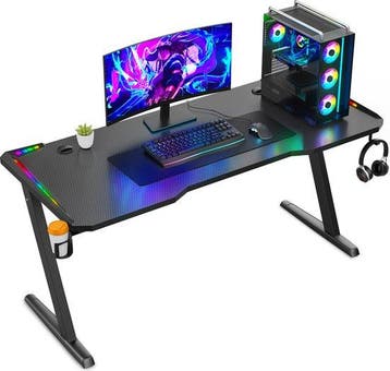 2dekans | Avalo Gaming Bureau - 140x60x73 CM - Game Desk Met, Ophalen of Verzenden, Gebruikt