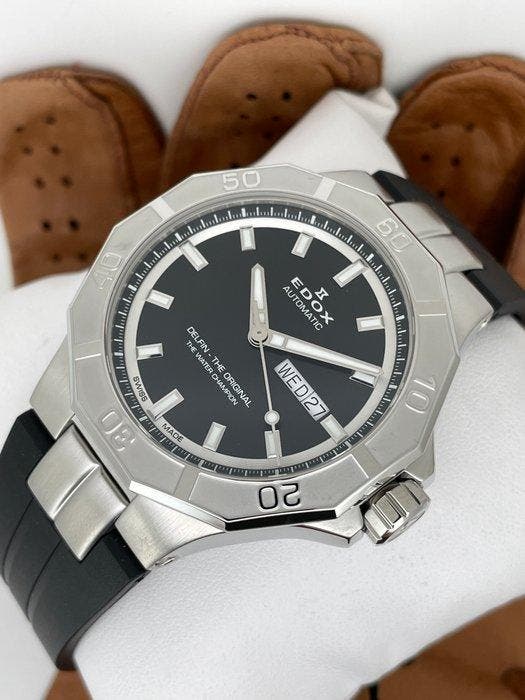 Edox - Delfin The Original Day Date Automatic -, Sieraden, Tassen en Uiterlijk, Horloges | Heren