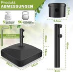 Parasolvoet - Verrijdbaar - Vulbaar - Met wieltjes - Zwart -, Tuin en Terras, Verzenden, Zo goed als nieuw