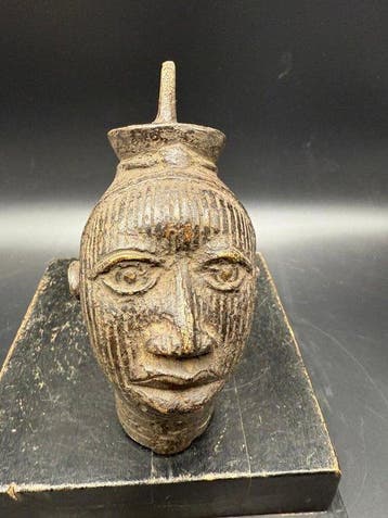 Prachtig groot hoofd Oba - Yoruba - Nigeria (Zonder