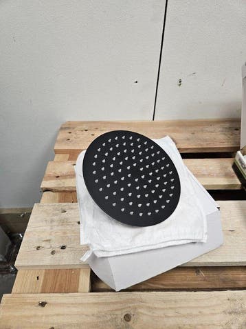 Douchekop hoofddouche 20 cm ufo mat zwart rvs, Ophalen of Verzenden, Nieuw, Rvs, Bad