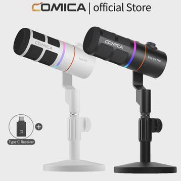 COMICA D10/D10 PRO Dynamische Microfoon: RGB, USB/XLR, Draad, Verzenden, Nieuw