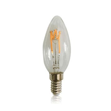 LED FILAMENT | E14 | LED KAARSLAMP | DIMBAAR | CLEAR | 4W, Nieuw