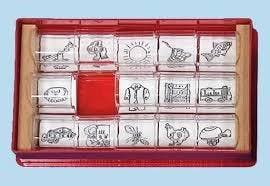 Plaatjes stempels 1 rood, Verzenden, Nieuw