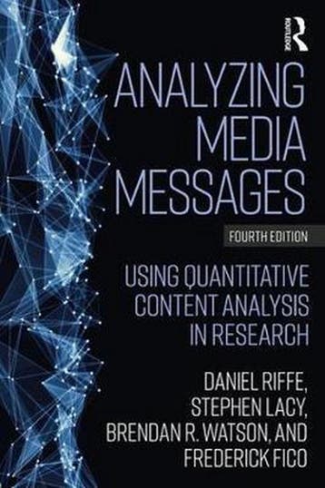 Analyzing Media Messages 9781138613980 Riffe, Verzenden, Gelezen, Riffe