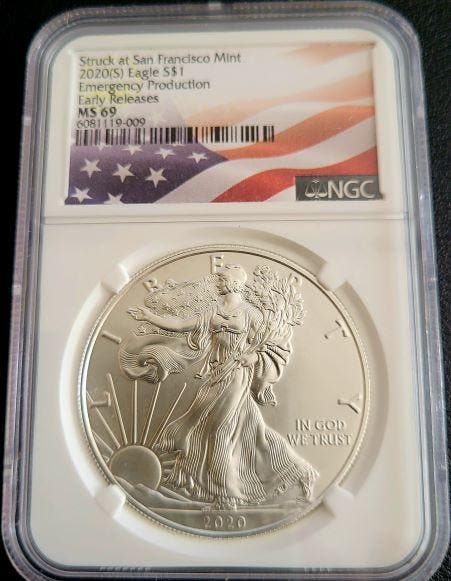 American Eagle 1 oz 2020, Postzegels en Munten, Munten | Amerika, Midden-Amerika, Losse munt, Zilver, Verzenden