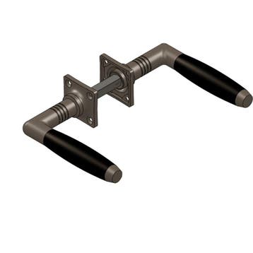 Intersteel Deurkruk Ton Basic op rozet - nikkel glans/zwart, Verzenden, Nieuw
