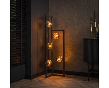 Vloerlamp 5L stellar - Artic zwart, Huis en Inrichting, Lampen | Vloerlampen, Ophalen of Verzenden, Nieuw