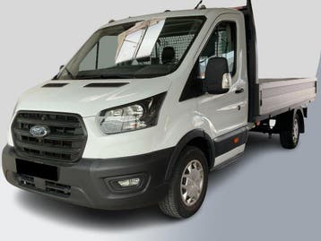 Ford Transit 350 2.0 TDCI L3H1 Trend Open Laadbak, Stof, Gebruikt, Euro 6, Wit