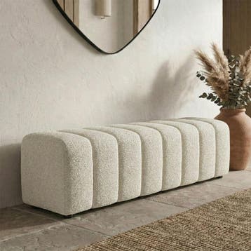 *WOONWINKEL* Bankje 160 Cm Naturel Stof, Huis en Inrichting, Banken | Bankstellen, Verzenden, Nieuw, Stof