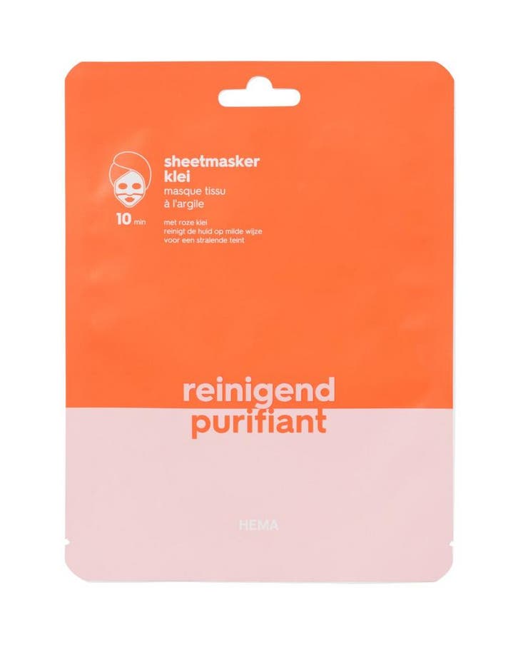 HEMA Sheetmasker klei reinigend, Sieraden, Tassen en Uiterlijk, Uiterlijk | Gezichtsverzorging, Nieuw, Verzenden