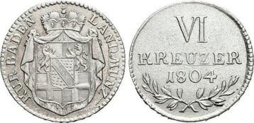 6 Kreuzer 1804 Baden-durlach Karl Friedrich 1738-1806, Verzenden