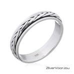 Zilveren Spinner Ring met Gevlochten Design – 925 Sterling Z, Verzenden, Nieuw, Zilver