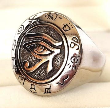 Zegelring – Oog van Horus – Erfenis van het Oude Egypte -
