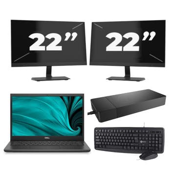 Dell Latitude 3430 -   i3-12e 8GB  - 256GB  + 2x 22 inch, Qwerty, Verzenden, Refurbished, 14 inch