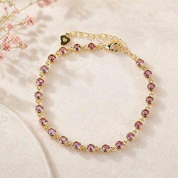 Zonder minimumprijs - Armband Zilver - Toermalijn -, Nieuw