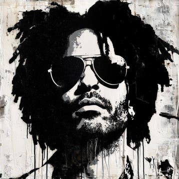 David Law (1967) - Lenny Kravitz (Stencil)
