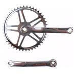 Falkx Crankstel - 44T - Staal - Zilver - 170 mm - Spieloo..., Ophalen of Verzenden, Nieuw, Crankstel of Pedalen