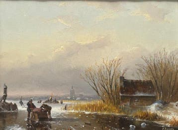 Fred Arends (1949) - Wintergezicht, Antiek en Kunst, Kunst | Schilderijen | Klassiek