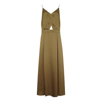 Karma Koma • zijden maxi jurk open rug • L, Kleding | Dames, Verzenden, Maat 42/44 (L), Nieuw, Karma Koma