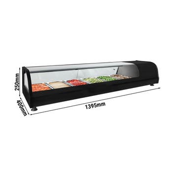 GGM Gastro | Tapasvitrine PREMIUM - 1395x400mm - 6x GN 1/3 |, Verzenden, Nieuw in verpakking