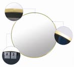 Spiegel Goud 80cm Metaal | Premium | OP=OP, Huis en Inrichting, Woonaccessoires | Kransen, Ophalen of Verzenden, Nieuw