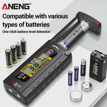 ANENG BT169 Batterij Tester: Meet AA, AAA, 9V, Lithium & Kno, Verzenden, Nieuw
