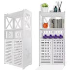 Hoek Badkamerkast 155 cm – Wit Opbergmeubel met 6 Planken, Verzenden, Nieuw