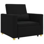 Logeerbed Modern Zwart | Laatste Stuk! | Retourdeal, Gebruikt, 90 cm, Eenpersoons, Zwart