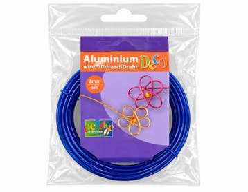 1x Vaessen Creative • Aluminiumdraad 2mmx5m Royal blue, Ophalen of Verzenden, Nieuw, Kraal