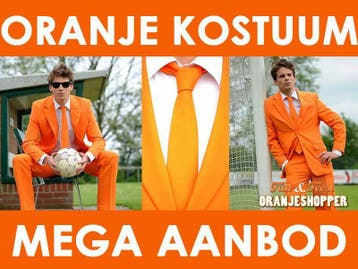 Oranje kostuum heren - Oranje heren kostuums kopen, Ophalen of Verzenden, Nieuw
