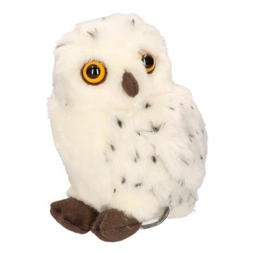 Sneeuwuil knuffel - pluche - 20 cm - witte uil - kraalogen, Verzenden, Nieuw